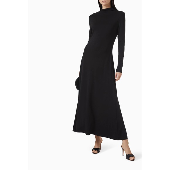 COS Dresses & Skirts - COS Black Cowl Neck Long Sleeve Maxi Dress Modal Blend XS Minimalist Modern